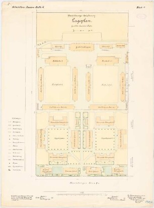 Feldartilleriekaserne, Halle/Saale: Lageplan 1:500