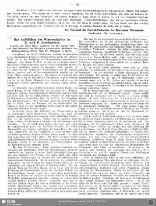 Das Aufblühen der Wissenschaften im 17. und 18. Jahrhundert