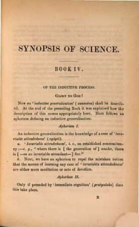 A Synopsis of science, from the standpoint of the Nyaya Philosophy : Sanskrit and English, 3