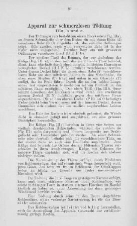 Apparat zur schmerzlosen Tödtung