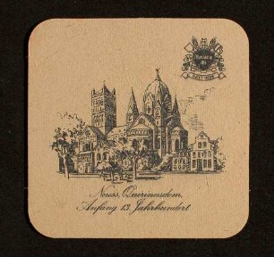 Bierdeckel "Rhenania, Quirinusmünster"