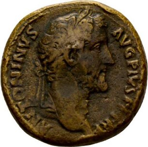Sesterz des Antoninus Pius mit Darstellung der Liberalitas