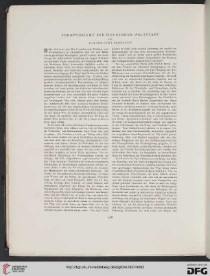 Formprobleme der werdenden Weltstadt