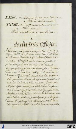 [fol. 5] De divinis officiis