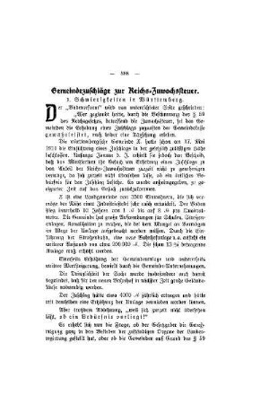 Gemeindezuschläge zur Reichs-Zuwachssteuer