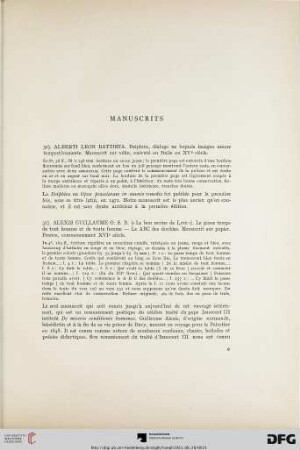 Manuscrits (Nr. 30-37)