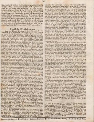 192 Kirchliche Mittheilungen