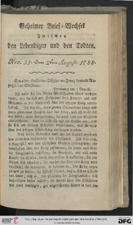 [Nro. 31-35] (August 1788)