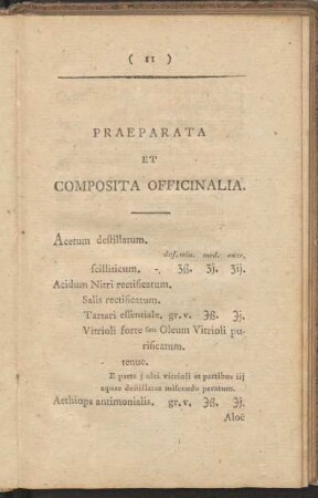 Praeparata Et Composita Officinalia