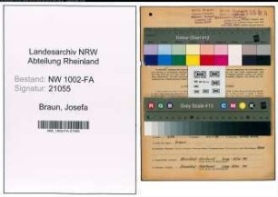 Entnazifizierung Josefa Braun, geb. 17.10.1903 (Haendler)