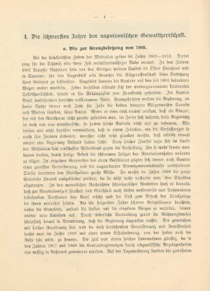 I. Die schwersten Jahre der napoleonischen Gewaltherrschaft