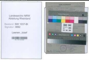 Entnazifizierung Josef Leenen , geb. 21.07.1905 (Kreissekretaer)