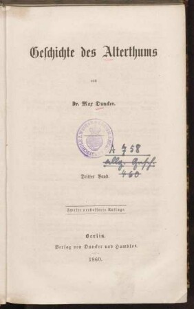 Bd. 3: Geschichte des Alterthums