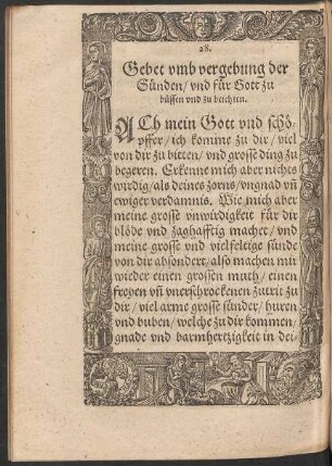 Gebet umb vergebung der Sünden/ und für Gott zu büssen und zu beichten.