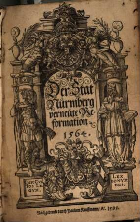 Der Stat Nurmberg verneute Reformation : 1564