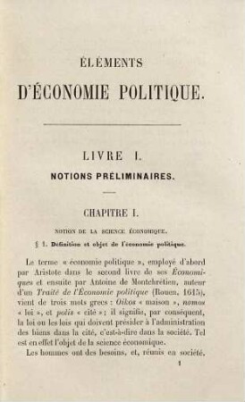 Éléments d'économie politique