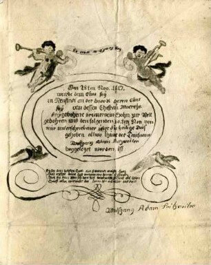 Taufbrief 1817