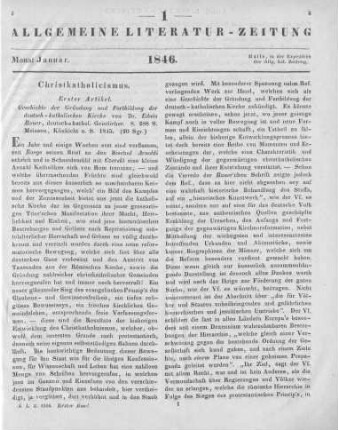 Bauer, A. R. E.: Geschichte der Gründung und Fortbildung der deutsch-katholischen Kirche. Meißen: Klinckicht 1845