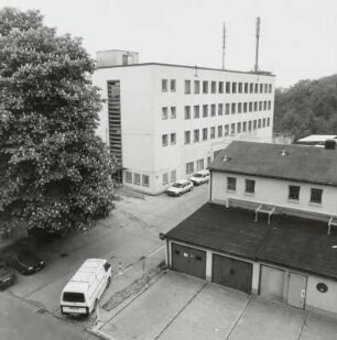 Mehrzweckgebäude : Blick aus dem 4. Obergeschoß der Untersuchungshaftanstalt