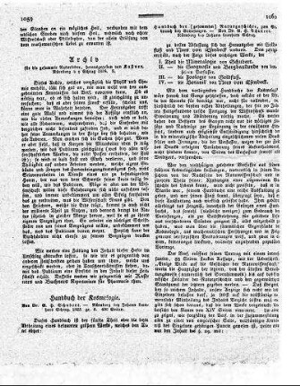 Handbuch der Kosmologie / von G. H. Schubert. - Nürnberg : Schrag, 1823