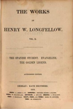 The works of Henry W. Longfellow. 2, The Spanish student