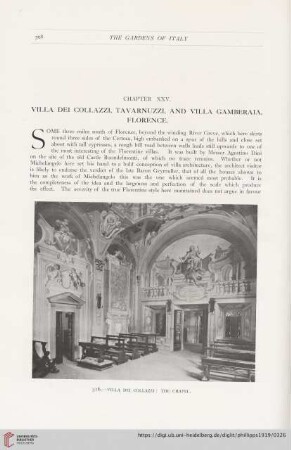 Chapter XXV: Villa dei Collazzi, Tavarnuzzi, and Villa Gamberaia, Florence