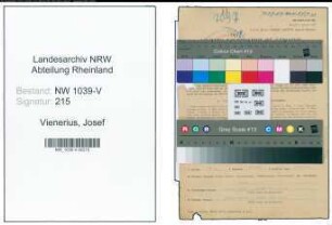 Entnazifizierung Josef Vienerius , geb. 29.01.1888 (Druckereibesitzer)