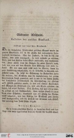 Siebenter Abschnitt: Aufleben der antiken Baukunst