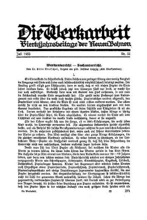 Werkunterricht - Sachunterricht