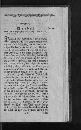 CCXXXV. Mandat
