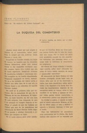 La duquesa del cementerio : El horror vagaba, de noche, por el viejo cementerio.