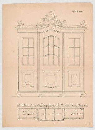 Thiersch, Friedrich von; München; Justizpalast - Bücherschrank (Ansicht)