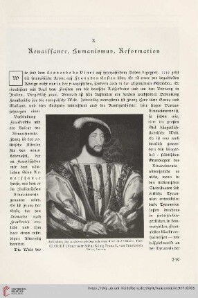 Renaissance, Humanismus, Reformation