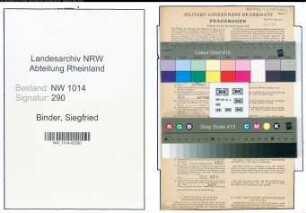 Entnazifizierung Siegfried Binder , geb. 02.12.1914 (Kaufmann)