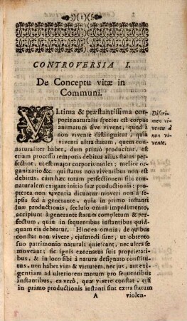 Controversiae Philosophicae Selectae De Anima