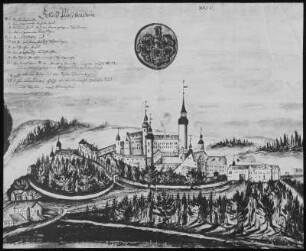 Ansicht von Schloss Purschenstein : Schloss Purschenstein. Malerei (1701/1750)