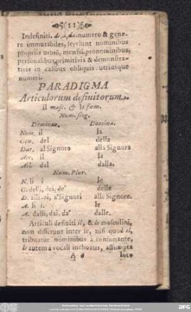 Paradigma Articulorum definitorum.