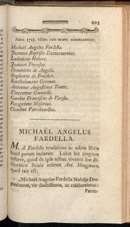 Anno 1718. vitam cum morte commutarunt:[...]