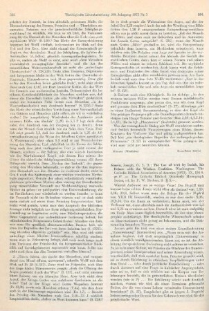 504-505 [Rezension] Jensen, Joseph, The use of "tôra" by Isaiah