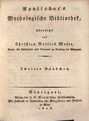 Apollodor's Mythologische Bibliothek, 2