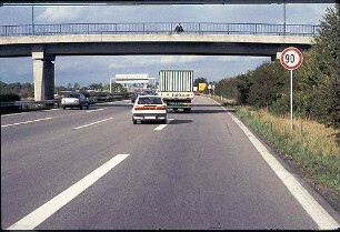 Ausfahrt aus Tangente Nordost (Heidelberg Richtung Mannheim-Neuostheim) zu Fahrbahn Ost der B38a (Mannheim-Neckarau Richtung Mannheim-Neuostheim)