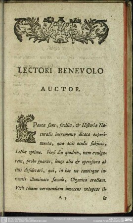 Lectori Benevolo Auctor