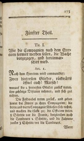 Fünfter Theil.