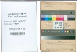Entnazifizierung Paul Schuessler , geb. 21.11.1905 (Polizeibeamter)