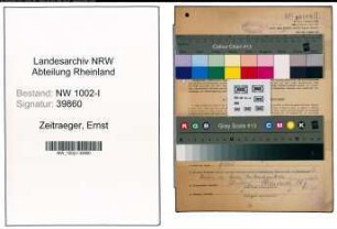 Entnazifizierung Ernst Zeitraeger, geb. 23.05.1912 (Arbeiter)