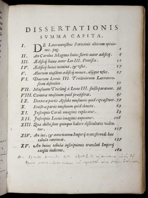 Dissertationis Summa Capita.
