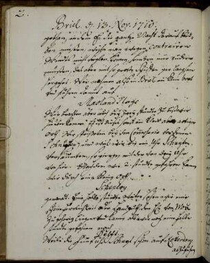 Delft/Rotterdam 13. - 22. November 1710
