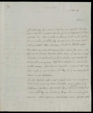 Nr. 122: Brief von Karl Otfried Müller an Georg Andreas Reimer, Breslau, 3.3.1819