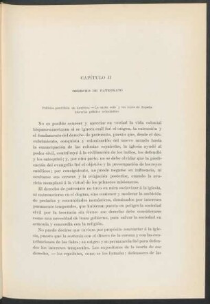 Capítulo II - Derecho de patronato