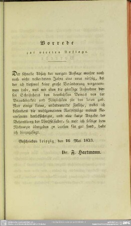 Vorrede zur vierten Auflage